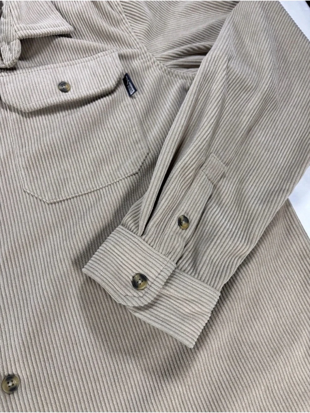 Eddie Bauer Men’s Large Ribbed/Corduroy  Long Sleeve Button Up Shacket